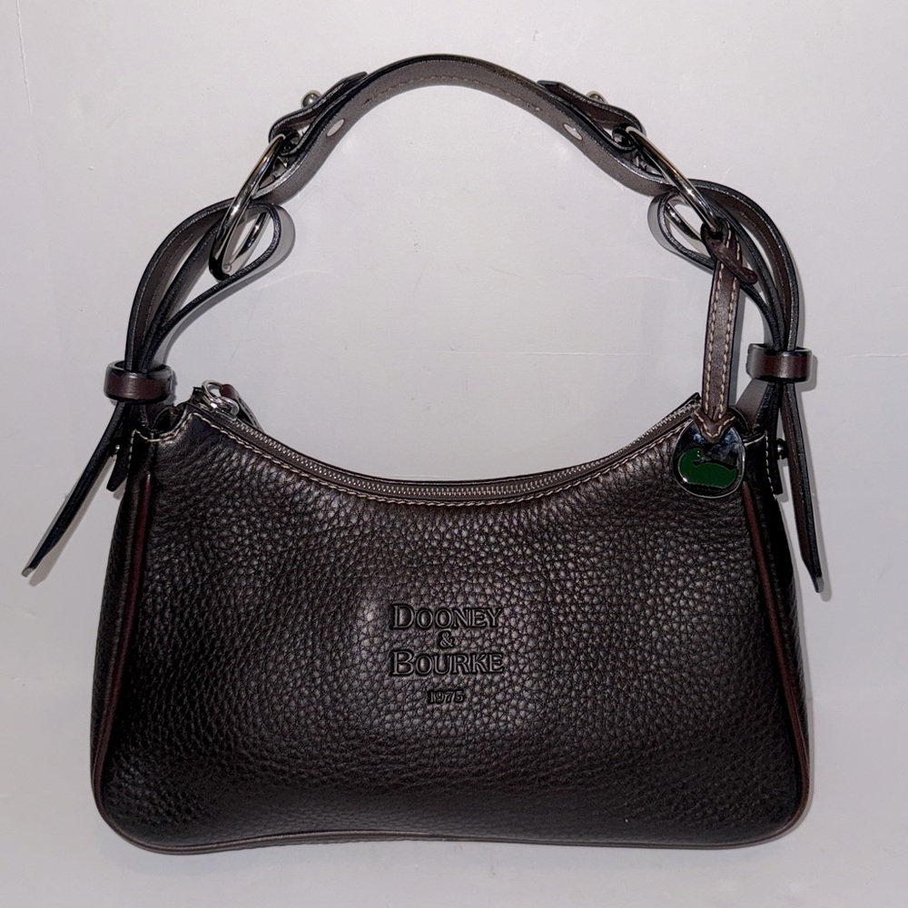 Dooney & Bourke Vtg Pebble Grain Leather Hobo shoulder bag iDark chocolate Brown